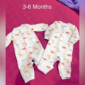 Dinosaur rompers. 3-6 months